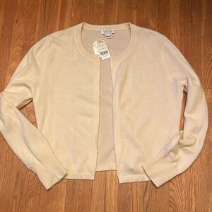Barneys New York Cream Cashmere Sweater